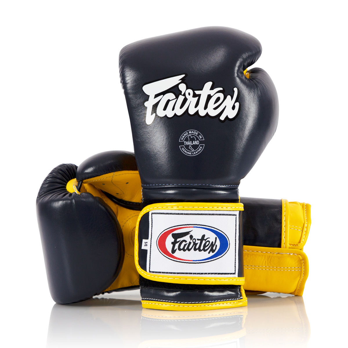 Guantes de boxeo Fairtex Mexican Estilo BGV9 Azul-amarillo 