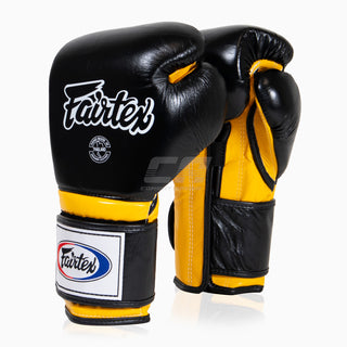 Guantes de boxeo Fairtex Estilo Mexicano BGV9 Negro-Amarillo