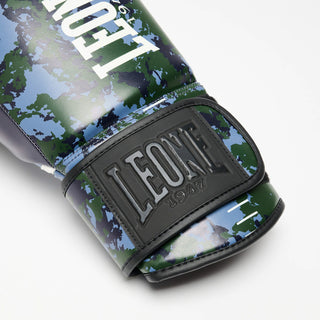 Guantes de boxeo Leone Urban Fighter GN335 Camuflaje azul-verde 
