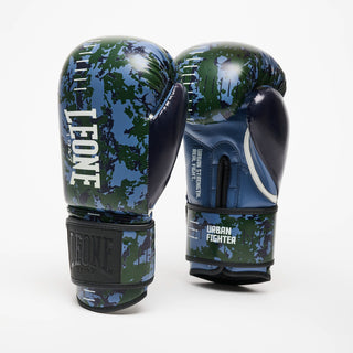 Guantes de boxeo Leone Urban Fighter GN335 Camuflaje azul-verde 