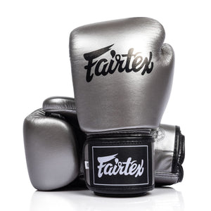 Guantes Muay Thai Fairtex BGV1C-Plus Gun Metallic 
