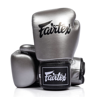Guantes Muay Thai Fairtex BGV1C-Plus Gun Metallic 