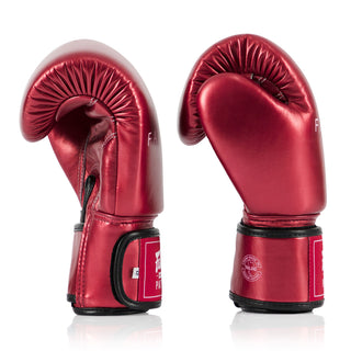 Guantes Muay Thai Fairtex Metálico BGV22 Rojo 