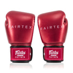 Guantes Muay Thai Fairtex Metálico BGV22 Rojo 