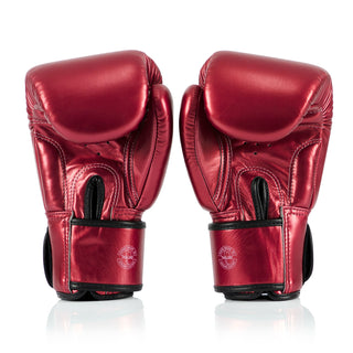 Guantes Muay Thai Fairtex Metálico BGV22 Rojo 