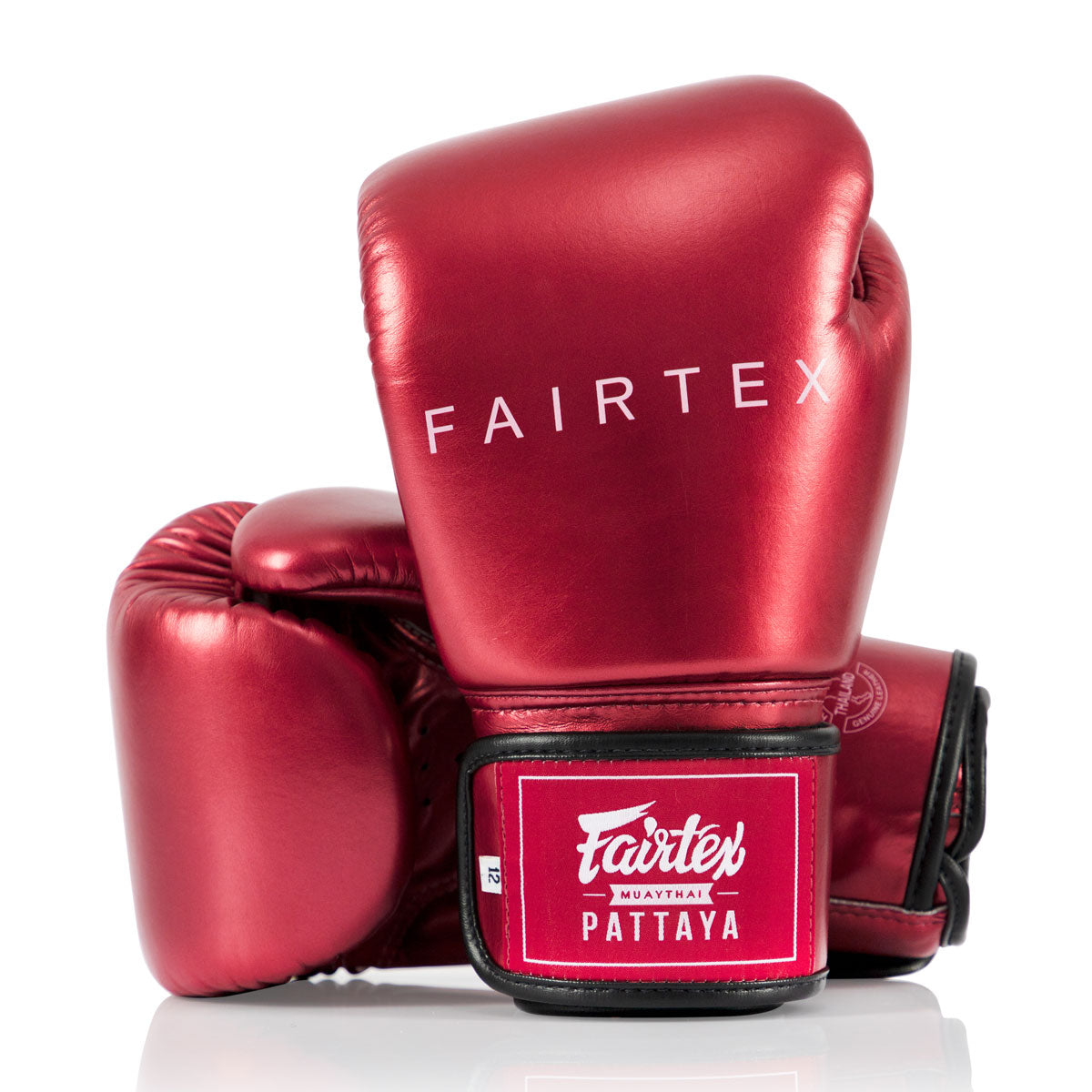 Guantes Muay Thai Fairtex Metálico BGV22 Rojo 