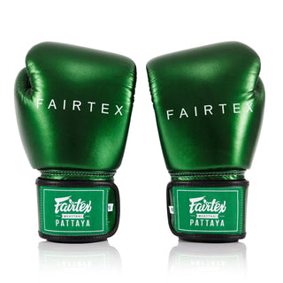 Guantes Muay Thai Fairtex Metálico BGV22 Verde 