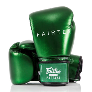 Guantes Muay Thai Fairtex Metálico BGV22 Verde 