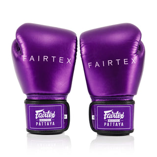 Guantes Muay Thai Fairtex Metálico BGV22 Violeta 