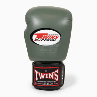 Guantes Muay Thai Twins Special BGVL4 Negro-verde-blanco