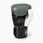 Guantes Muay Thai Twins Special BGVL4 Negro-verde-blanco