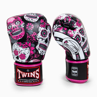 Guantes Muay Thai Twins Special FBGVL 3 Skull Rosa 