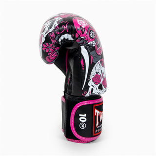 Guantes Muay Thai Twins Special FBGVL 3 Skull Rosa 
