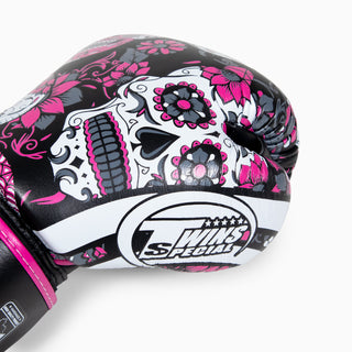 Guantes Muay Thai Twins Special FBGVL 3 Skull Rosa 