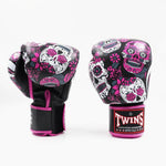 Guantes Muay Thai Twins Special FBGVL 3 Skull Rosa 