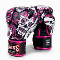 Guantes Muay Thai Twins Special FBGVL 3 Skull Rosa 