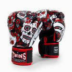 Guantes Muay Thai Twins Special FBGVL 3 Skull Rojo 