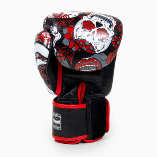 Guantes Muay Thai Twins Special FBGVL 3 Skull Rojo 