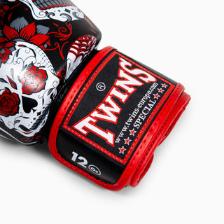 Guantes Muay Thai Twins Special FBGVL 3 Skull Rojo 