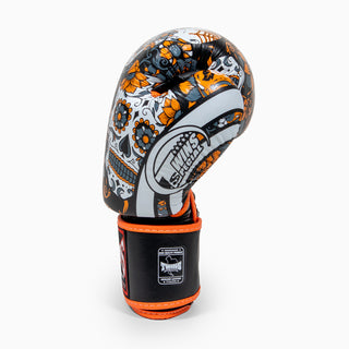 Guantes Muay Thai Twins Special FBGVL 4 Skull Naranja 