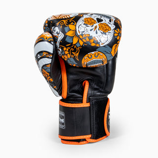 Guantes Muay Thai Twins Special FBGVL 4 Skull Naranja 