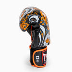 Guantes Muay Thai Twins Special FBGVL 4 Skull Naranja 