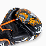 Guantes Muay Thai Twins Special FBGVL 4 Skull Naranja 