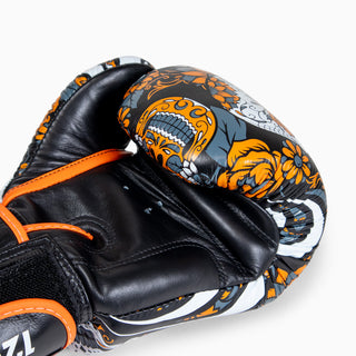 Guantes Muay Thai Twins Special FBGVL 4 Skull Naranja 