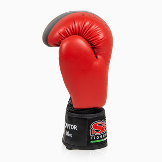 Guantes de boxeo Raptor SAP WAKO 10 Oz Negro-rojo 