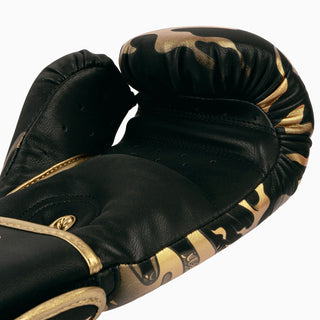 Guantes de boxeo Venum Vuelo del Dragón Negro-bronce 