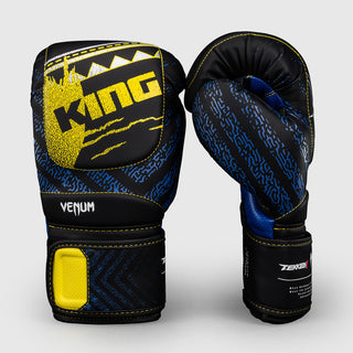 Guantes de boxeo Venum Tekken 8 King Negro-amarillo 