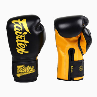 Guantes Muay Thai Fairtex Super Sparring BGV18 Negro-oro 