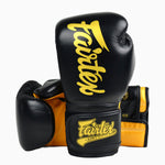 Guantes Muay Thai Fairtex Super Sparring BGV18 Negro-oro 