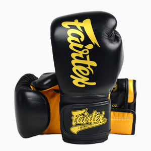 Guantes Muay Thai Fairtex Super Sparring BGV18 Negro-oro 