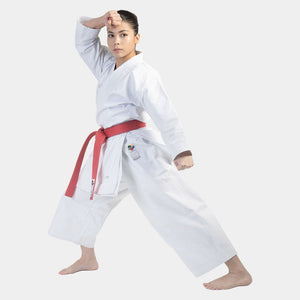 Karategui Arawaza Kata Deluxe Evo WKF bordado blanco-Combat Arena