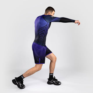 Pantalones MMA Venum Tekken 8 Kazuya Negro-violeta-Combat Arena