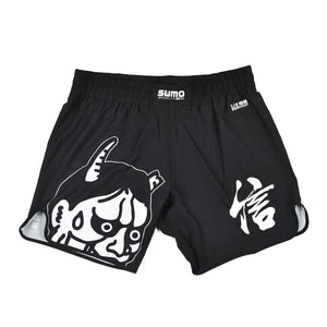 Pantalones cortos No-Gi Half Sumo Sugoi Ranked Negro-Combat Arena