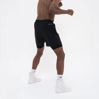 Pantaloncini allenamento Boxraw 2 in 1 Valdes Nero-Combat Arena