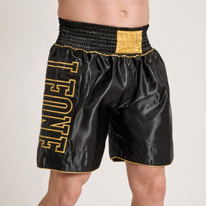 Pantalones de boxeo Leone DNA Premium AB233 Negro-Combat Arena