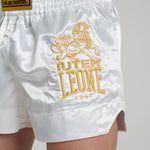 Pantaloncini kick-thai Leone IUTER AB02IU Bianco-Combat Arena