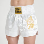 Pantaloncini kick-thai Leone IUTER AB02IU Bianco-Combat Arena