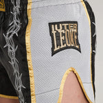 Pantaloncini kick-thai Leone IUTER Barbed Wire AB05IU Nero-Combat Arena