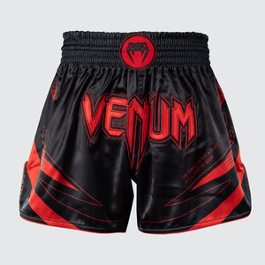 Pantalones cortos kick-tailandés Venum Amazonia Reborn Negro-rojo-Combat Arena