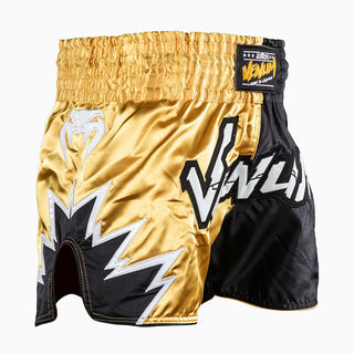 Pantalones cortos kick-tailandés Venum Inferno 2.0 negro-oro-Combat Arena