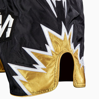 Pantalones cortos kick-tailandés Venum Inferno 2.0 negro-oro-Combat Arena