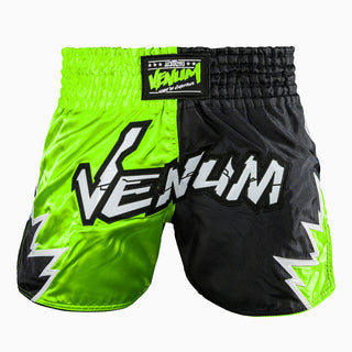 Pantalones cortos kick-tailandés Venum Inferno 2.0 Verde-negro-Combat Arena
