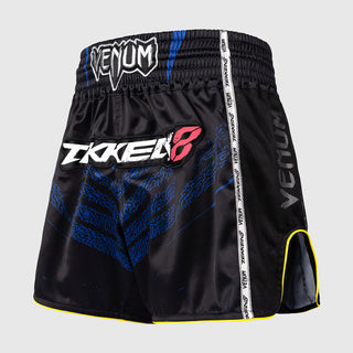 Pantalones cortos kick-tailandés Venum Tekken 8 King Negro-amarillo-Combat Arena
