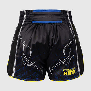 Pantalones cortos kick-tailandés Venum Tekken 8 King Negro-amarillo-Combat Arena