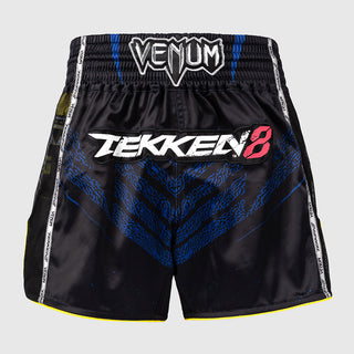 Pantalones cortos kick-tailandés Venum Tekken 8 King Negro-amarillo-Combat Arena