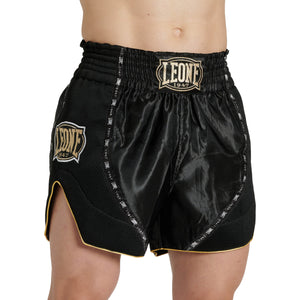 Pantalones cortos kick-tailandés Leone Classic AB881 Negro 
